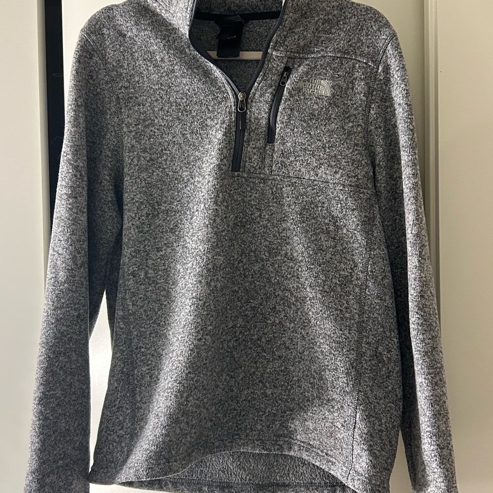 Men's Gray Quarter-Zip Sweater